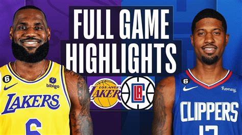 lakers vs clippers 2022